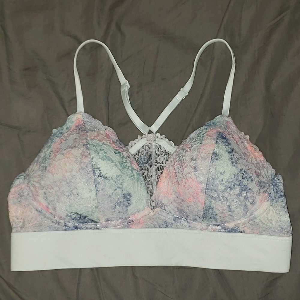 NWOT VS PINK Cotton candy floral bralette